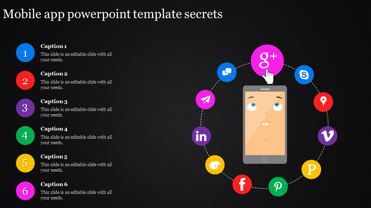 Amazing Mobile App PowerPoint Template and Google Slides